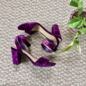 Purple Velvet Heels 💜